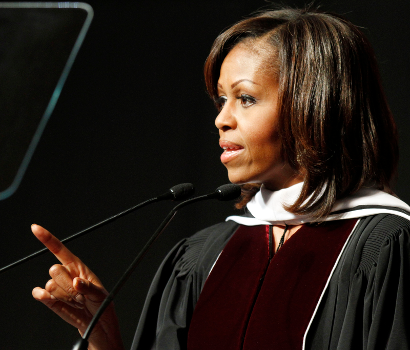Illustration for article titled Michelle Obama Debuts Side Swept Bangs Because Benghazi